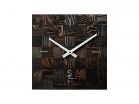 Часы настенные SLT 5195 CHESS BLACK WOOD в Каменке - kamenka.mebel-nsk.ru | фото
