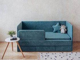 Диван-кровать Happy (бирюзовый) в Каменке - kamenka.mebel-nsk.ru | фото