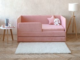 Диван-кровать Happy (коралловый) в Каменке - kamenka.mebel-nsk.ru | фото