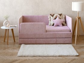 Диван-кровать Happy (розовый) в Каменке - kamenka.mebel-nsk.ru | фото