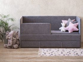 Диван-кровать Happy (темно-серый) в Каменке - kamenka.mebel-nsk.ru | фото