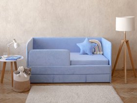 Диван-кровать Happy (васильковый) в Каменке - kamenka.mebel-nsk.ru | фото