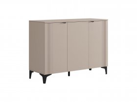 Комод 3 Рич (кашемир/фрапучино матовый/черный) в Каменке - kamenka.mebel-nsk.ru | фото