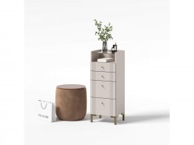 Комод 4 ящика КМ2 Одетта (дуб эндгрей/меланж) в Каменке - kamenka.mebel-nsk.ru | фото