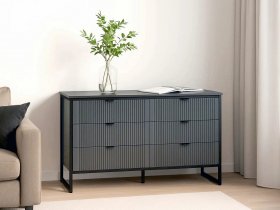 Комод 6 ящиков Нора (металл бруклин/графит) в Каменке - kamenka.mebel-nsk.ru | фото