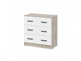 Комод КМ-02 Ронда (дуб крафт серый/дуб крафт белый) в Каменке - kamenka.mebel-nsk.ru | фото