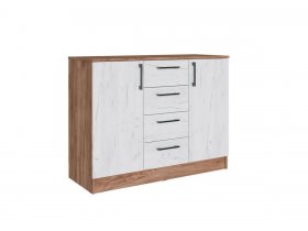 Комод Вегас (дуб крафт табачный/дуб крафт белый) в Каменке - kamenka.mebel-nsk.ru | фото