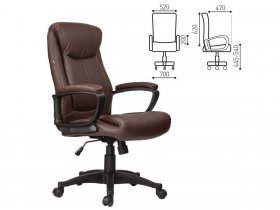 Кресло офисное BRABIX Enter EX-511, коричневое в Каменке - kamenka.mebel-nsk.ru | фото