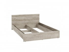 Кровать двухспальная КР-160 Ронда (дуб крафт серый) в Каменке - kamenka.mebel-nsk.ru | фото