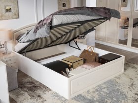 Кровать двуспальная 1,6 м Венеция КРМП-160 с подъемным механизмом в Каменке - kamenka.mebel-nsk.ru | фото