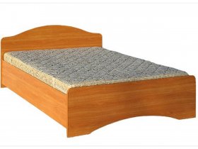 Кровать двуспальная 1,6м-1 (круглая спинка) в Каменке - kamenka.mebel-nsk.ru | фото