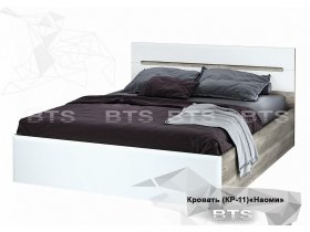 Кровать двуспальная 1,6 м  Наоми КР-11 в Каменке - kamenka.mebel-nsk.ru | фото