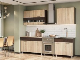 Кухонный гарнитур Босфор 2,0м (дуб сонома/венге) в Каменке - kamenka.mebel-nsk.ru | фото