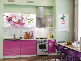 Кухонный гарнитур Орхидея (сиреневый) в Каменке - kamenka.mebel-nsk.ru | фото