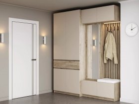 Модульная прихожая Бостон (дуб крафт серый/кашемир) в Каменке - kamenka.mebel-nsk.ru | фото