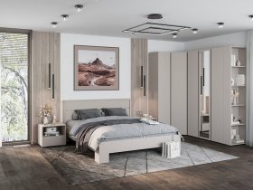Модульная спальня Люмо (кашемир) в Каменке - kamenka.mebel-nsk.ru | фото