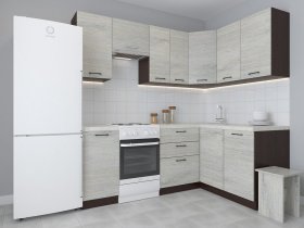 Модульная угловая кухня 1,4м*2,1м Лада (пикард) в Каменке - kamenka.mebel-nsk.ru | фото