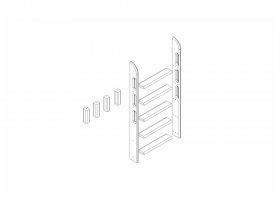 Пакет №10 Прямая лестница и опоры для двухъярусной кровати Соня в Каменке - kamenka.mebel-nsk.ru | фото