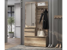Прихожая ПР-04 Энигма (венге/дуб каньон) в Каменке - kamenka.mebel-nsk.ru | фото