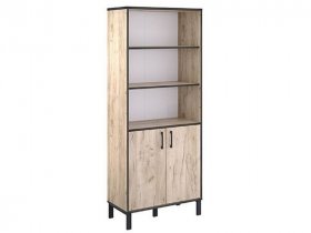 Шкаф для документов Шк029.0 Гермес лофт (дуб крафт серый) в Каменке - kamenka.mebel-nsk.ru | фото