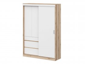 Шкаф-купе (1,5м) Брауни (дуб делано/белый) в Каменке - kamenka.mebel-nsk.ru | фото