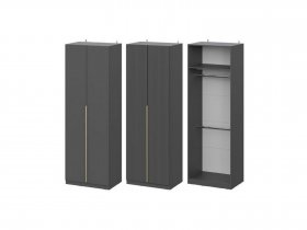 Шкаф ШК-75 Эккервуд (графит) в Каменке - kamenka.mebel-nsk.ru | фото