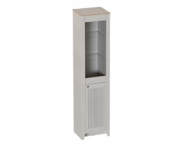 Шкаф-витрина однодверная Валенсия (гостиная) в Каменке - kamenka.mebel-nsk.ru | фото