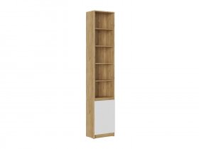 Стеллаж Бостон СЖ-001 (дуб крафт золотой/белый глянец) в Каменке - kamenka.mebel-nsk.ru | фото