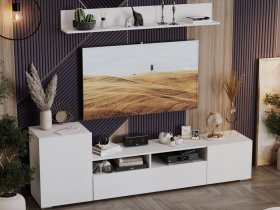 Стенка «Сильвия» (белый ясень) в Каменке - kamenka.mebel-nsk.ru | фото