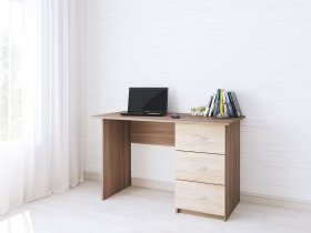 Стол письменный Сити-1 (ясень шимо темный/дуб сонома) в Каменке - kamenka.mebel-nsk.ru | фото