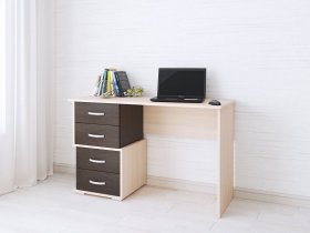 Стол письменный Сити-2 (венге/дуб молочный) в Каменке - kamenka.mebel-nsk.ru | фото