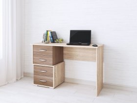 Стол письменный Сити-2 (ясень шимо темный/дуб сонома) в Каменке - kamenka.mebel-nsk.ru | фото