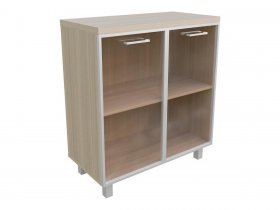 Тумба 2 двери со стеклом (бронза) Президент-ПРО Пр502 в Каменке - kamenka.mebel-nsk.ru | фото
