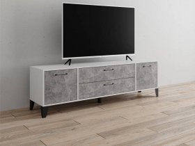 Тумба под ТВ Парус-13 (белый/ателье светлое) в Каменке - kamenka.mebel-nsk.ru | фото