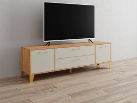 Тумба под ТВ Парус-13 (дуб крафт золотой/кашемир) в Каменке - kamenka.mebel-nsk.ru | фото
