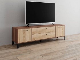 Тумба под ТВ Парус-13 (ясень шимо темный/дуб сонома) в Каменке - kamenka.mebel-nsk.ru | фото