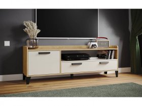 Тумба под ТВ Парус-8 (дуб крафт золотой/кашемир) в Каменке - kamenka.mebel-nsk.ru | фото
